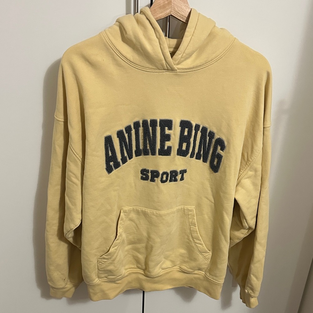 Anine Bing Sport Hoodie in Soft Yellow